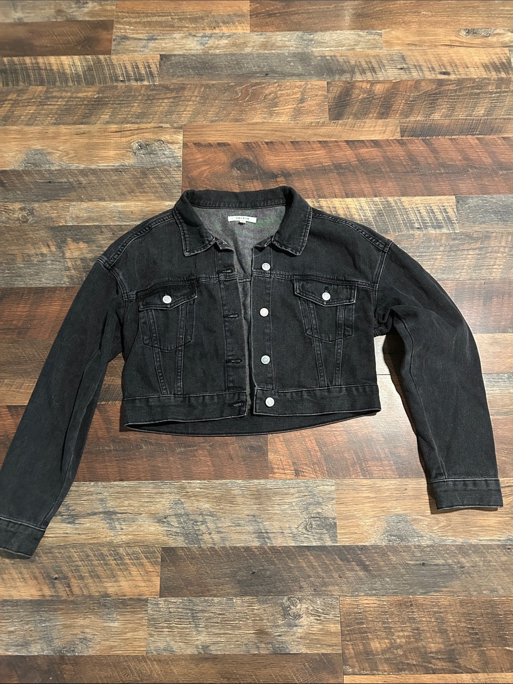 PacSun Black Cropped Denim Jacket